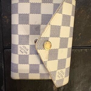 Louis Vuitton Pink and Cream Checkered Wallet